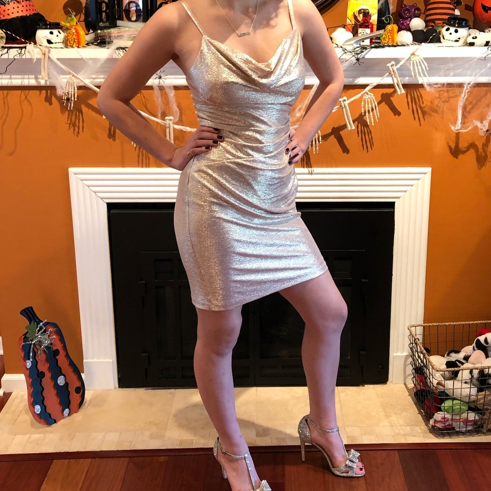 Morgan & Co. Pink and Gold Dress